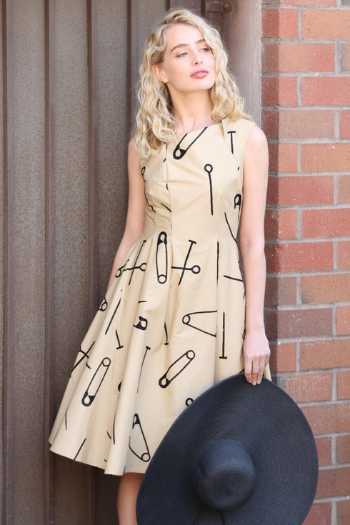 Hiroki Fit and Flare Cotton Dress - Latvia